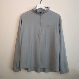 EMS Long sleeve Techwick Zip Neck Silver size M